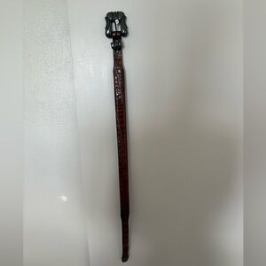 Vincenza Sport Calfskin Croc Print Belt